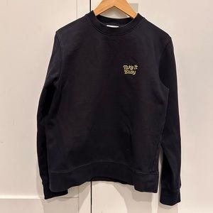 Sandro Embroidered “Take It Easy” Sweatshirt.